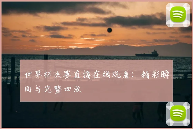 世界杯决赛直播在线观看:精彩瞬间与完整回放